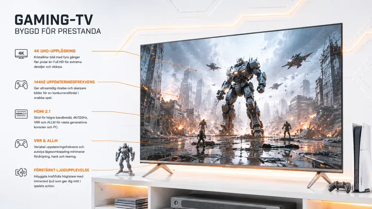 Input lag, panel och HDMI 2.1 - tekniken bakom gaming-TV 2026